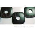 Tiger Ebony Flat Square Wood Beads 35x35x5-6mm